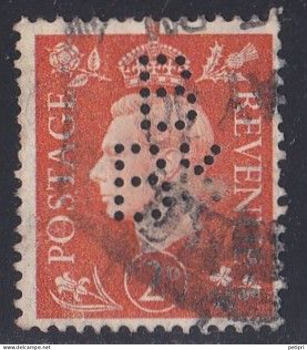 Grande Bretagne - 1911 - 1935 -  George  V  -  Y&T N °  212  Perforé  B / B K - Perfin