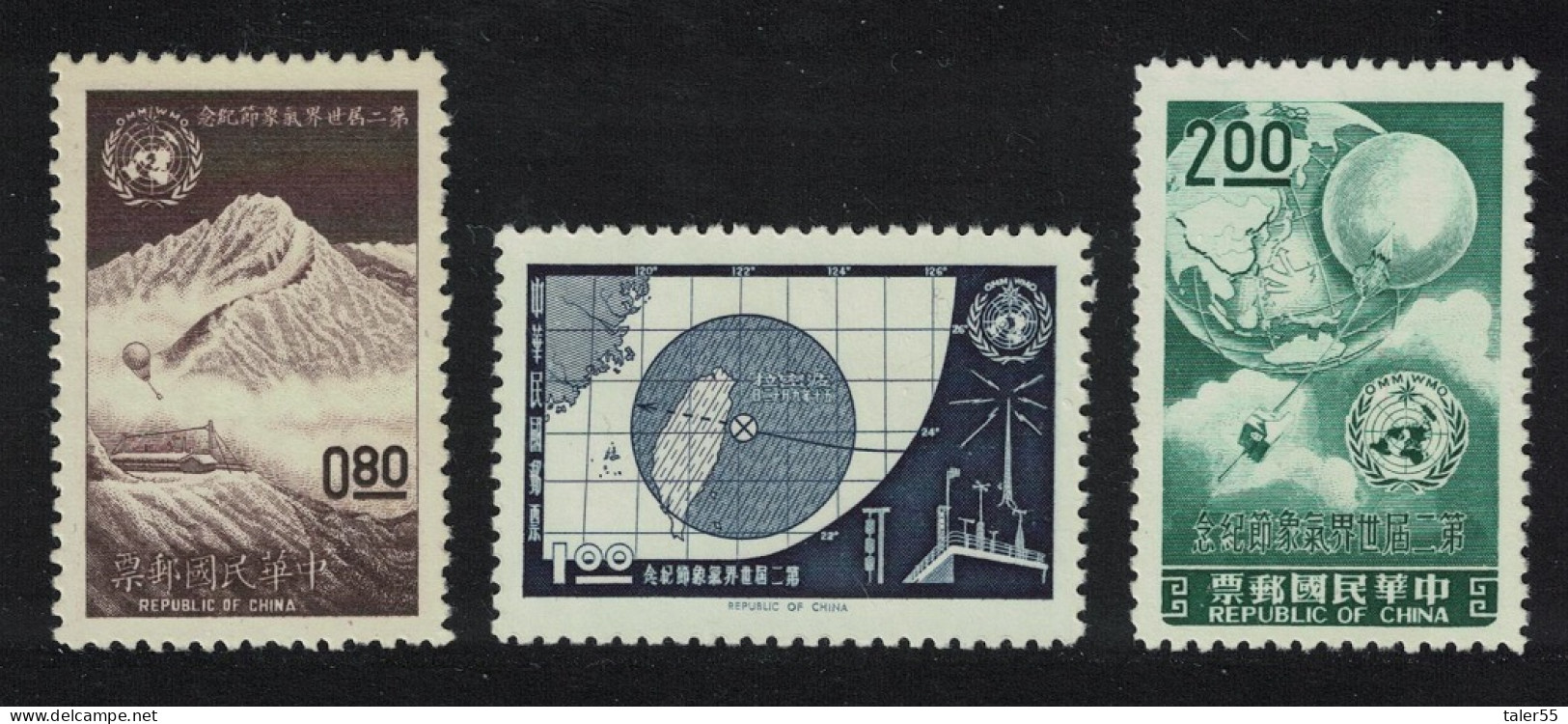 Taiwan World Meteorological Day 3v 1962 MNH SG#436-438 MI#452-454 - Nuevos