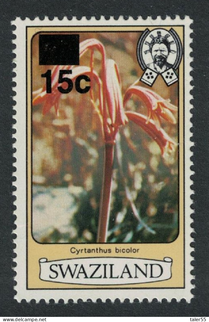 Swaziland Flower 'Cyrtanthus Bicolor' Overprint 1984 MNH SG#472 - Swaziland (1968-...)