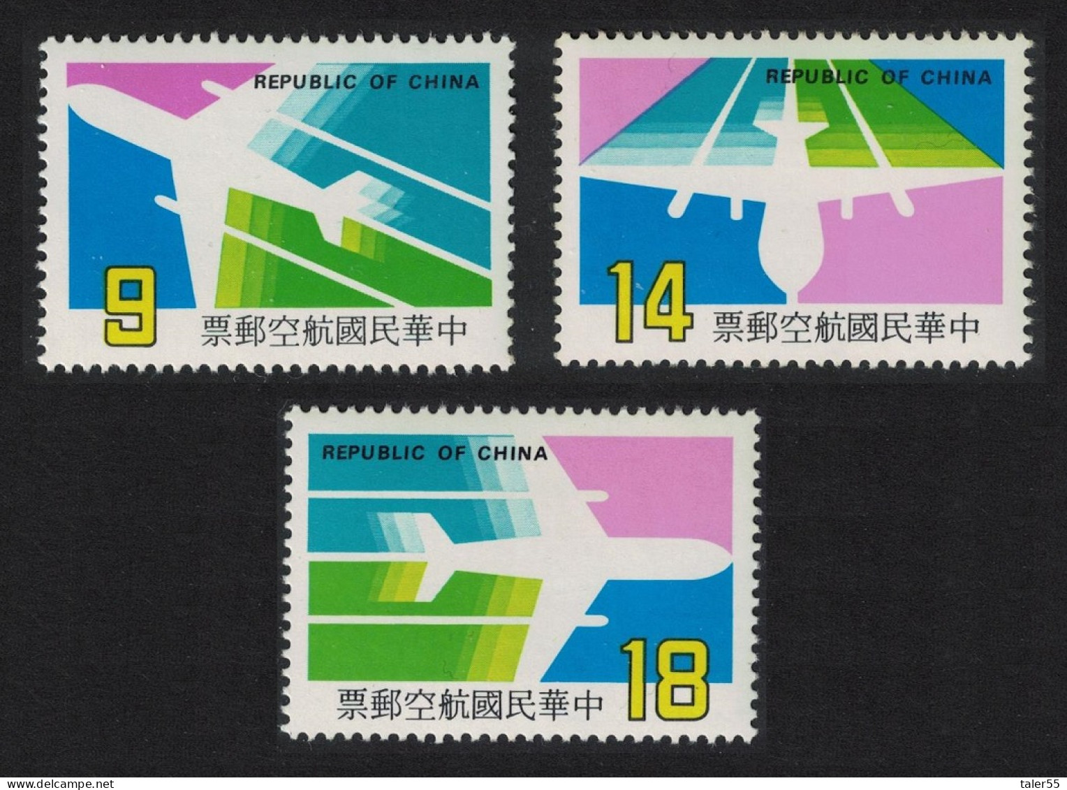 Taiwan Aircrafts Aviation 3v 1987 MNH SG#1753-1755 - Nuovi