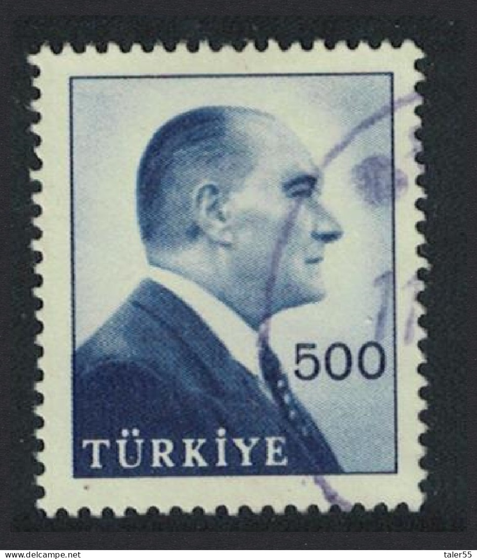 Turkey Portrait Of Kemal Ataturk 500k KEY Value 1959 Canc SG#1872 MI#1793 Sc#1460 - Usati