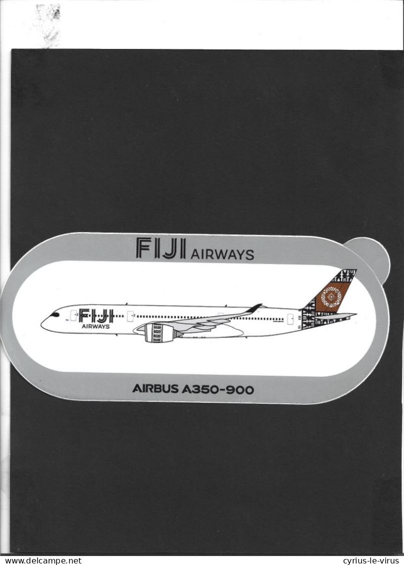 Autocollant  ** Fiji Airways   **  Airbus A 350-900 - Pegatinas