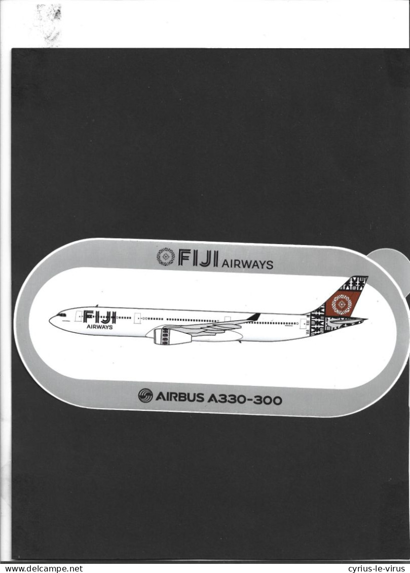 Autocollant  ** Fiji Airways   **  Airbus A 330-300 - Autocollants