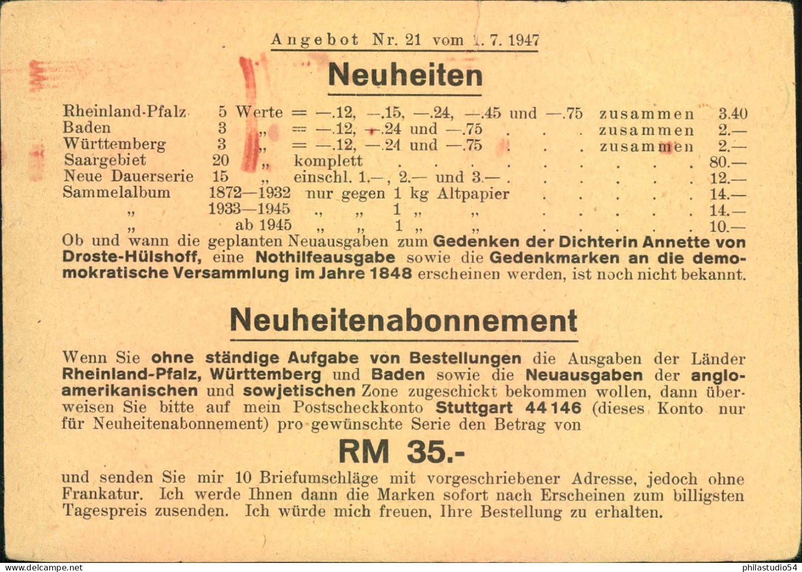1947, 5 Pfg. GSK Mit Freistempe FRANKFURT Und Werbezudruck Gelaufen Nach Eibenstroh - Storia Postale