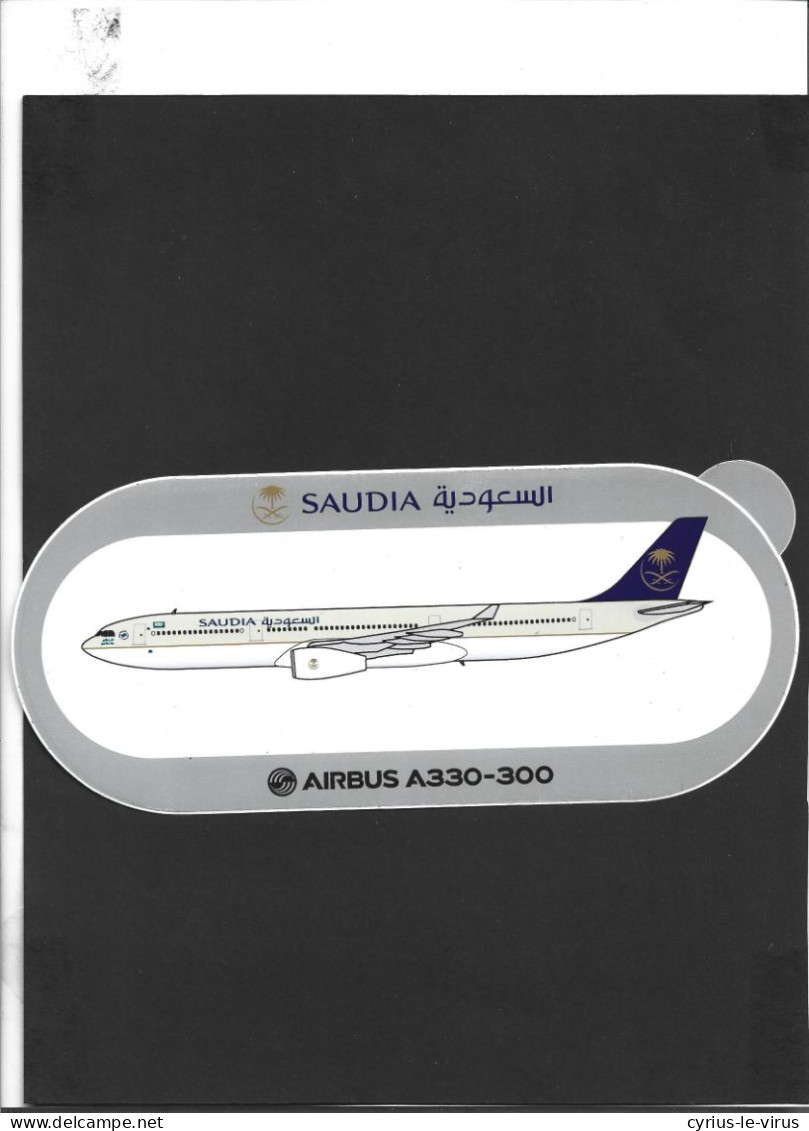 Autocollant  ** Saudia  ** Airbus A 330-300 - Aufkleber