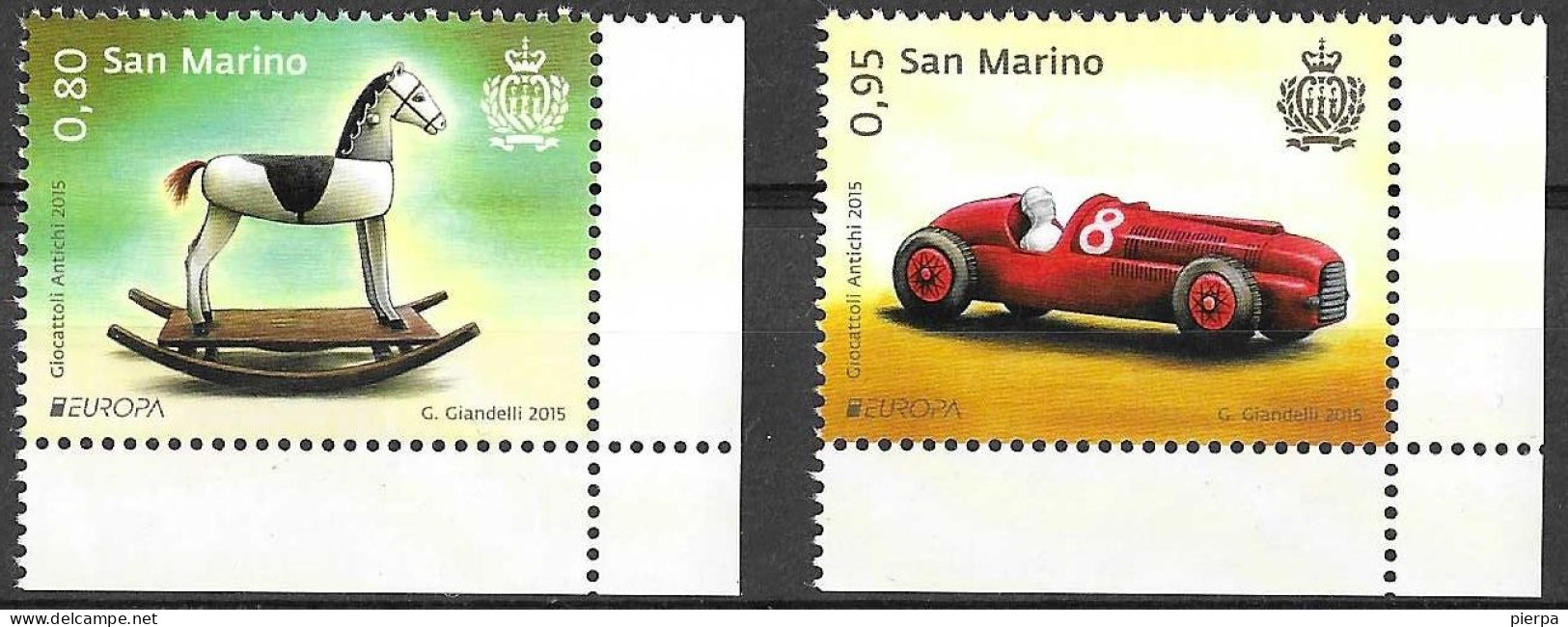 SAN MARINO - 2015 - EUROPA - GIOCATTOLI- SERIE 2 VALORI - NUOVA MNH** ( YVERT 2412\3- MICHEL 2619\20  - SS 2462\3) - 2015