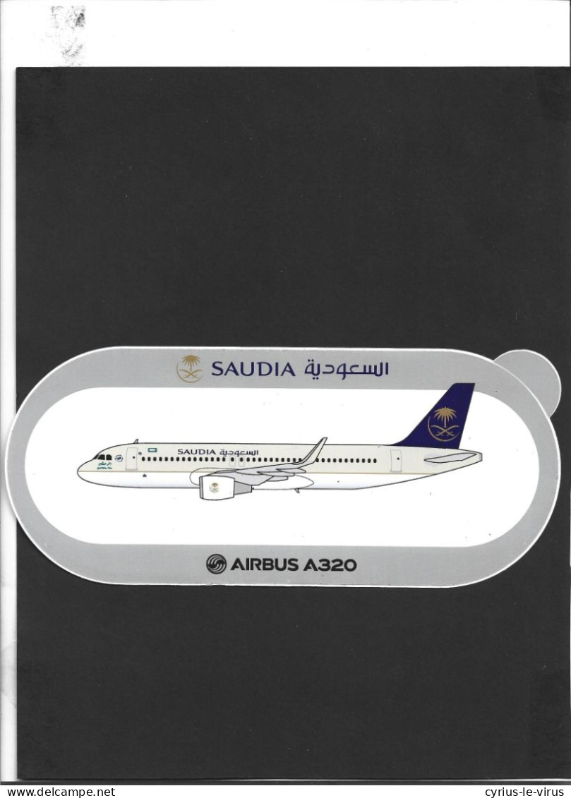 Autocollant  ** Saudia  ** Airbus A320 - Aufkleber