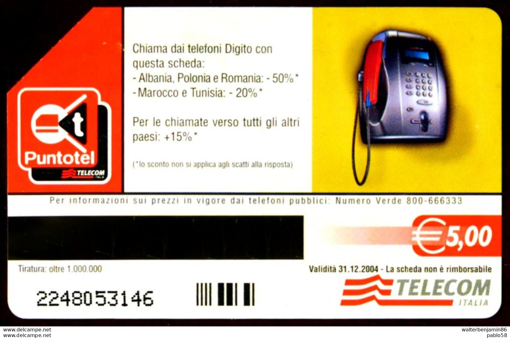 Phone Home Telecom 5 Euro - Pubbliche Ordinarie