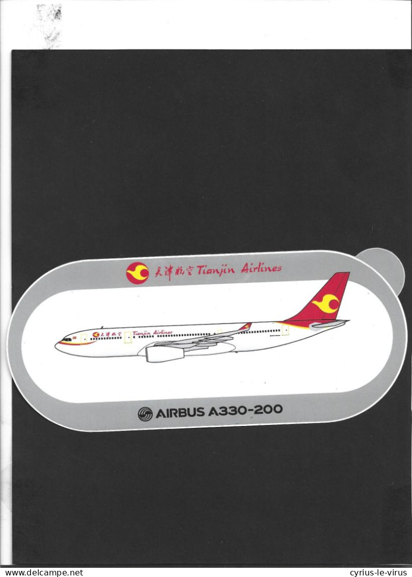 Autocollant  **  Tianjîn Airlines ** Airbus A330-200 - Aufkleber