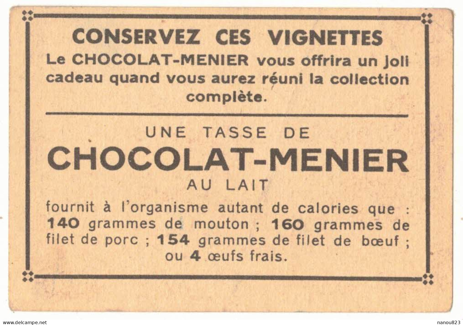 IMAGE CHROMO CHOCOLAT MENIER TASSE LAIT N° 344 CHARENTE MARITIME LA ROCHELLE ENTREE DU PORT - Menier