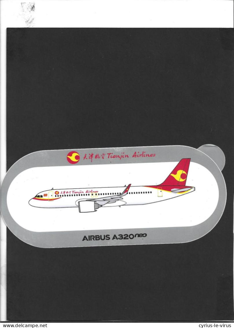 Autocollant  **  Tianjîn Airlines ** Airbus A20 Neo - Stickers