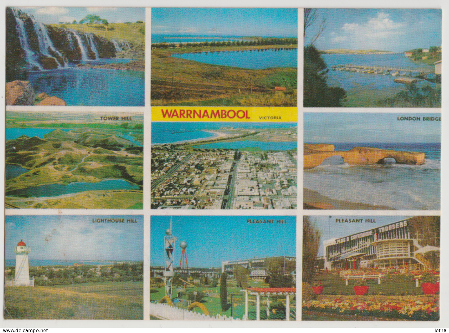 Australia VICTORIA VIC Lighthouse Coast Town Views WARRNAMBOOL Rose Series No.800 Multiview Postcard C1970s 22c Stamp - Altri & Non Classificati