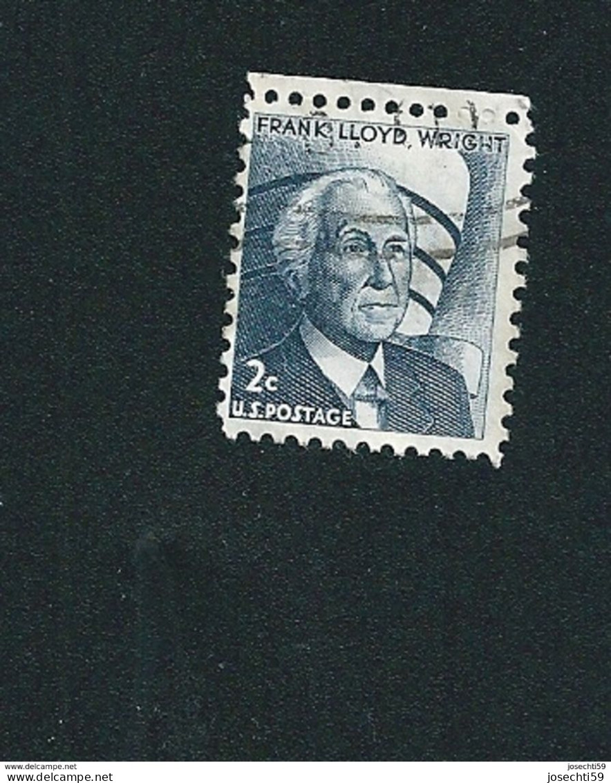 N° 794A USA - Franck Lloyd Wright (1869-1959) 2c., Gris-bleu Timbre Etats Unis (1965) Oblitéré - Oblitérés
