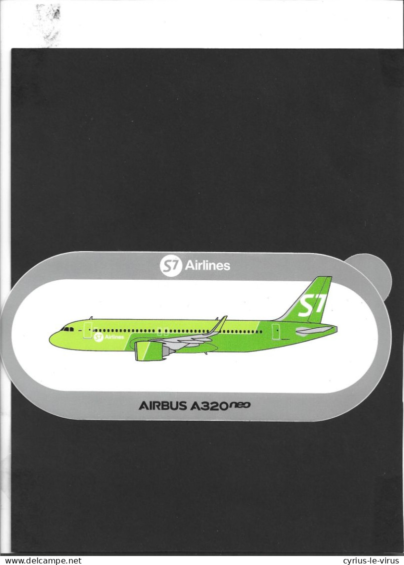 Autocollant  ** S7 Airlines  ** Airbus A320 Neo - Pegatinas