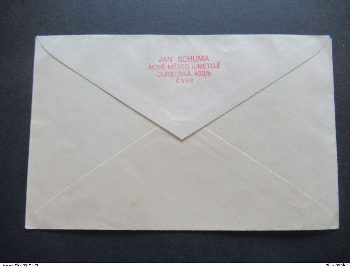 CSSR 1930 Blanko Umschlag Mi.Nr.299 / 302 Mit Unterrand / Schriftband Und Rotem Stempel Brno 1 1850 - 1930 Massaryk - Briefe U. Dokumente