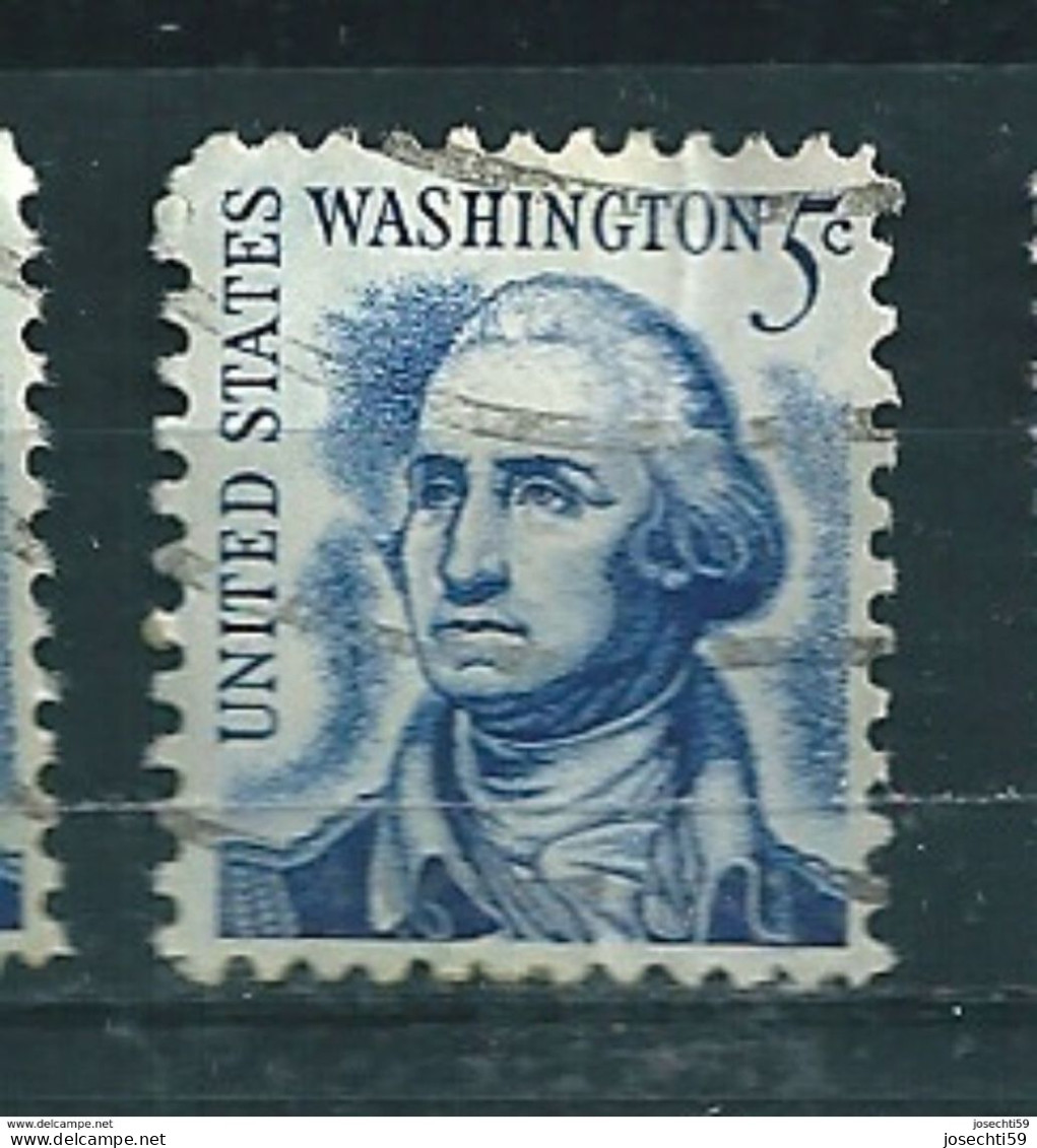 N° 796 George Washington 5c., Bleu Timbre  Etats Unis (1965) Oblitéré  USA United States Stamp - Used Stamps