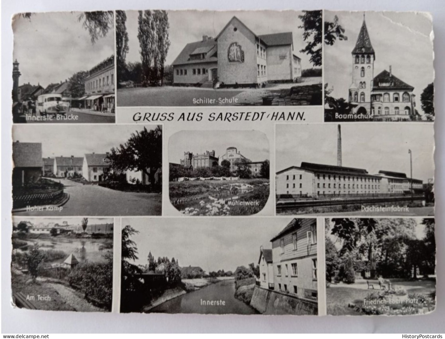 Sarstedt/Hann , Schule, Dachsteinfabrik, Mühlenwerk U.a., 1962 - Hannover