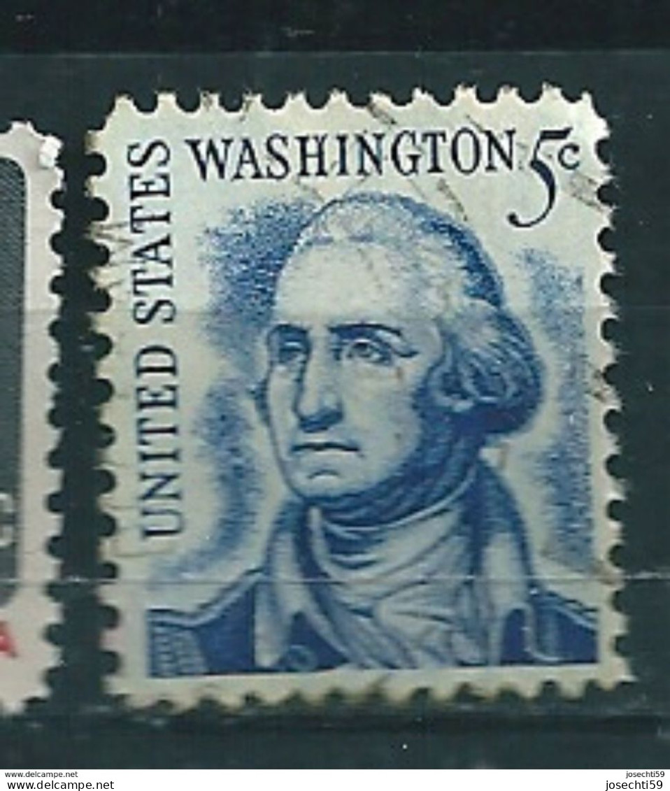 N° 796 George Washington 5c., Bleu Timbre  Etats Unis (1965) Oblitéré  USA United States Stamp - Used Stamps