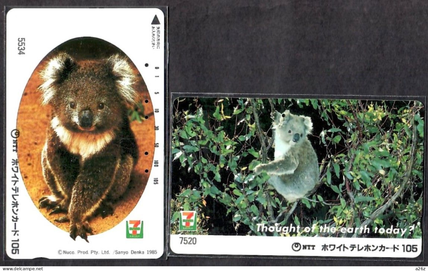 Japan 2V Koala 7-11 Advertising Used Card - Jungle