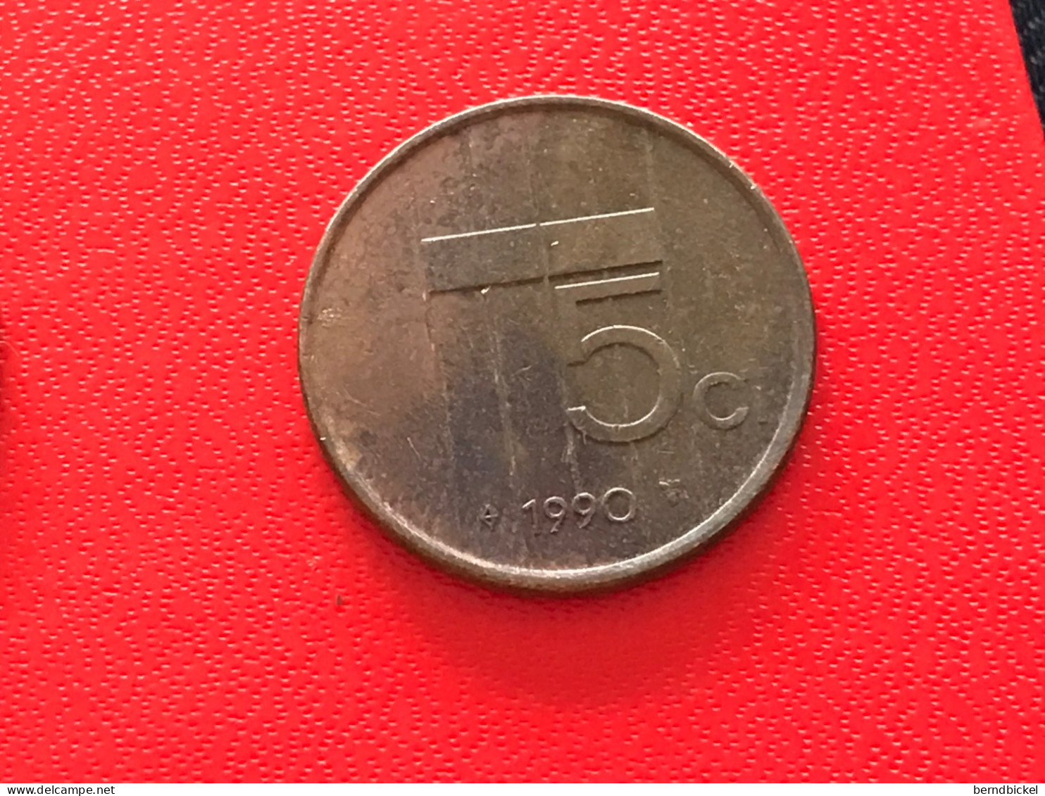 Münze Münzen Umlaufmünze Niederland 5 Cent 1990 - 1980-2001 : Beatrix