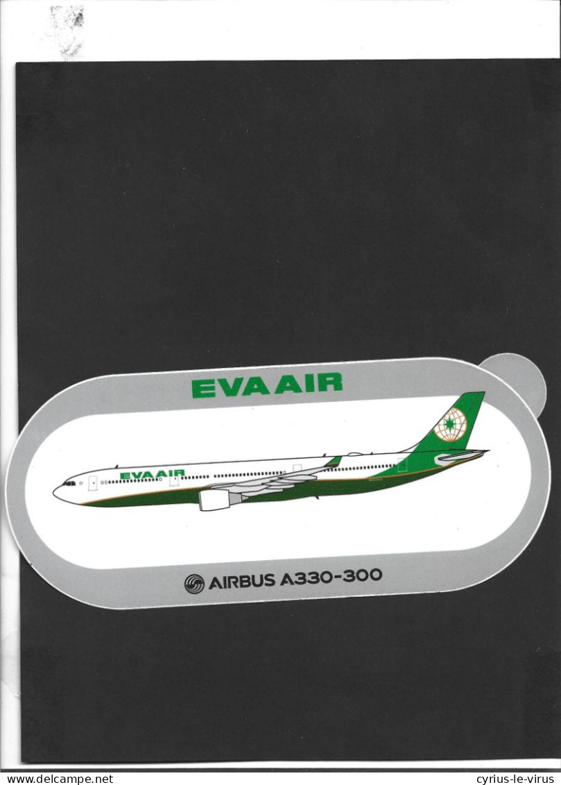 Autocollant  ** Eva Air ** Airbus A330-300 - Autocollants
