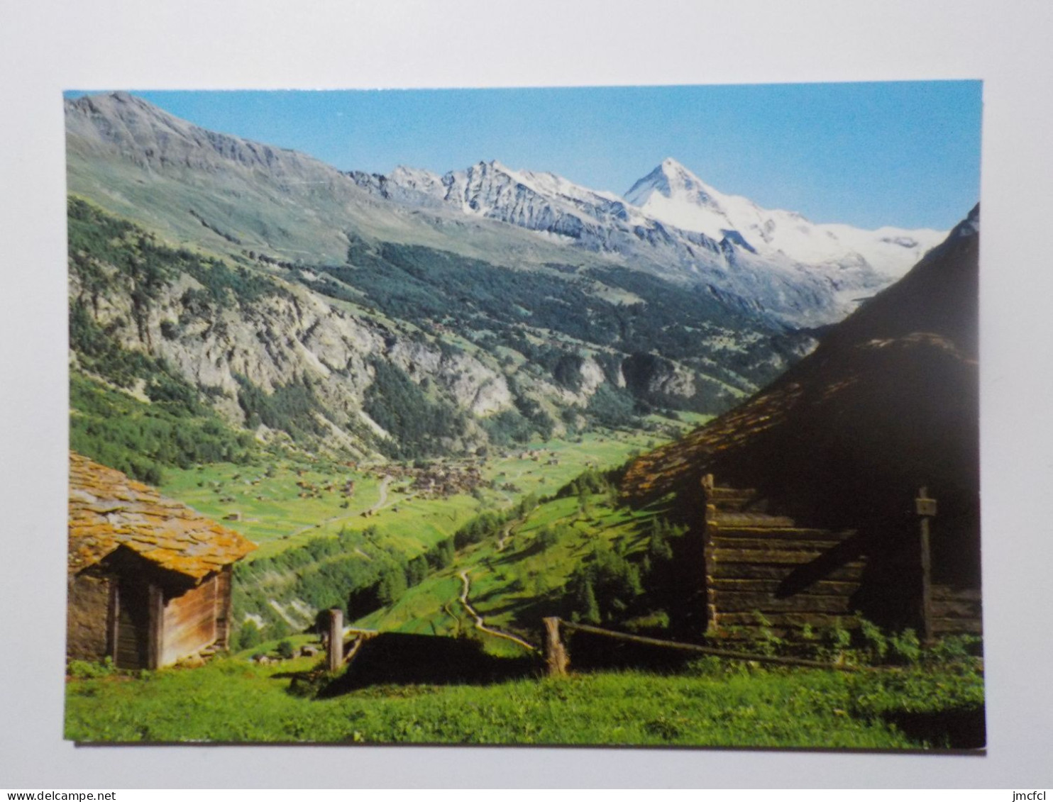 EVOLENE  Le Village D'Evolene Et La Dent Blanche Vus De Planmayens - Evolène