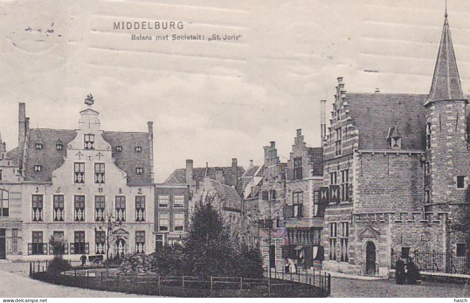 2603158Middelburg, Balans Met Societeit: ‘’St. Joris’’ – 1912.(rechtsonder Een Minuscuul Vouwtje) - Middelburg