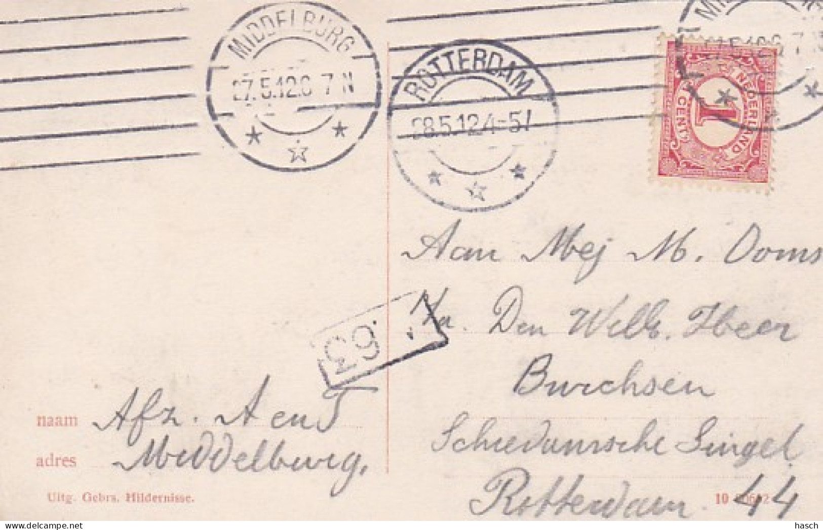 2603158Middelburg, Balans Met Societeit: ‘’St. Joris’’ – 1912.(rechtsonder Een Minuscuul Vouwtje) - Middelburg