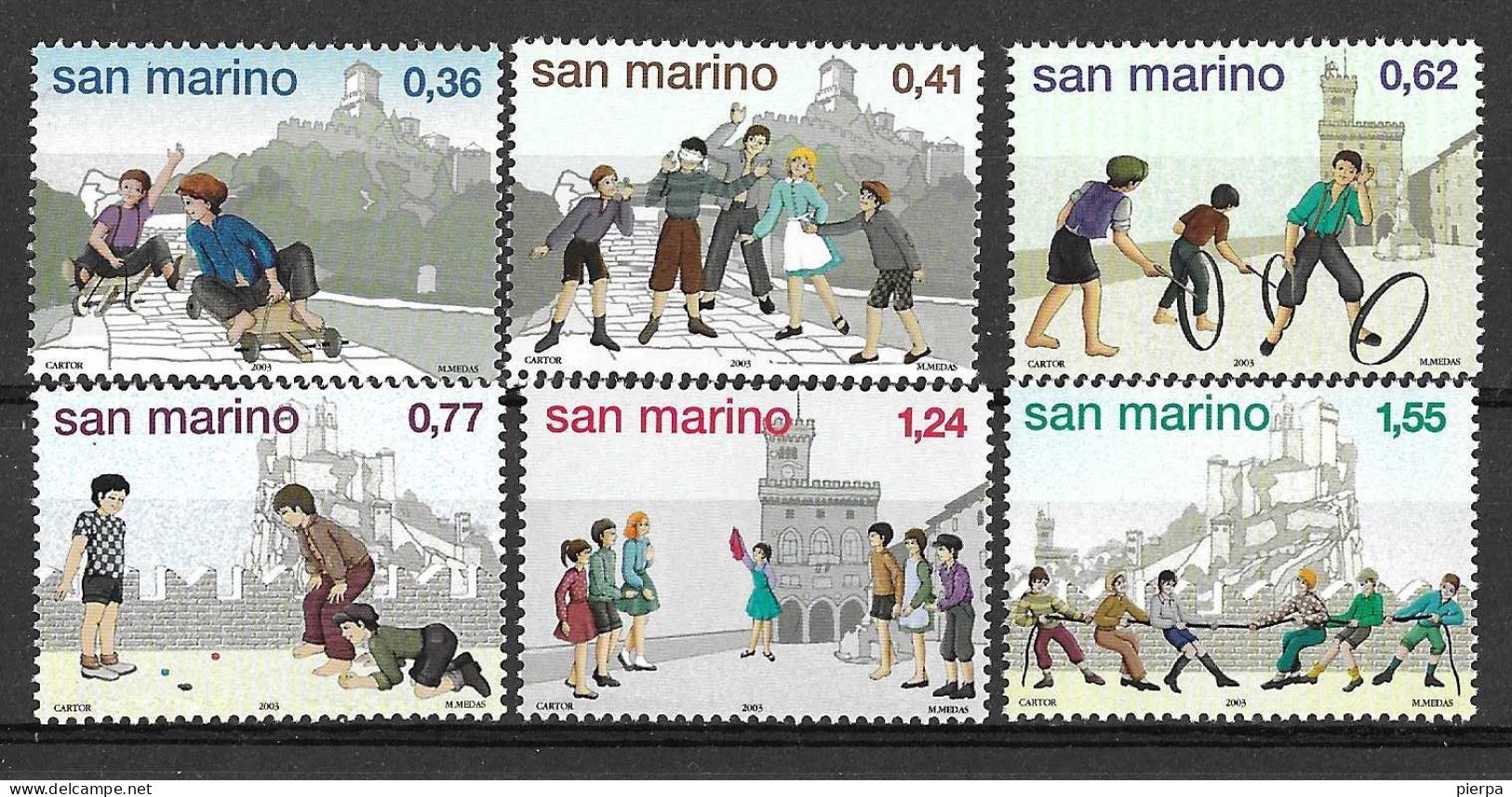 SAN MARINO - 2003 - GIOCHI D'INFANZIA - SERIE 6 VALORI - NUOVA MNH** ( YVERT 1888\91  - MICHEL 2113\8  - SS 1948\53) - Ongebruikt