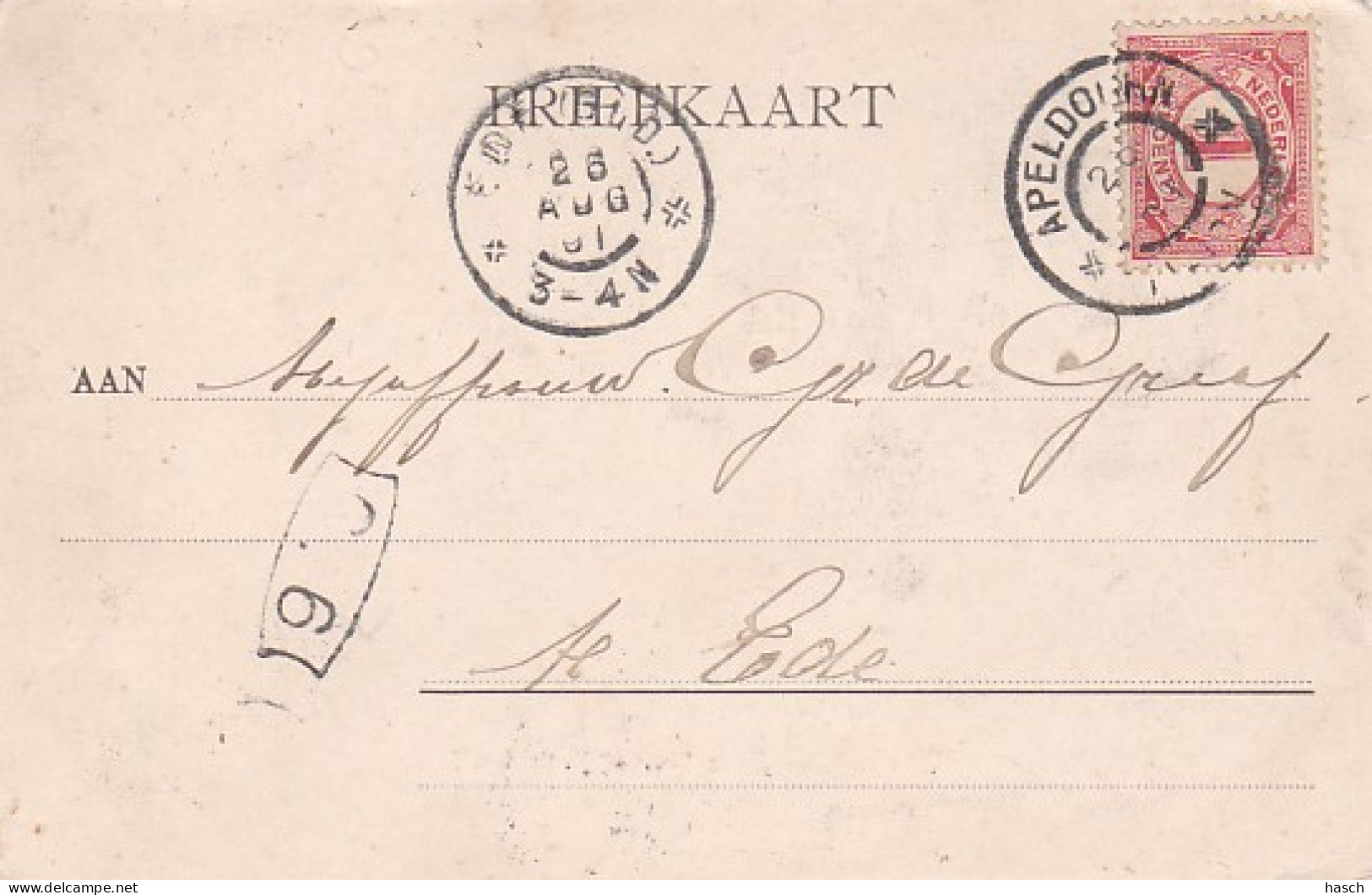 2603219Apeldoorn, Echo Put Huis Hoog Soeren H. De Graaf (poststempel 1901)(zie Hoeken) - Apeldoorn