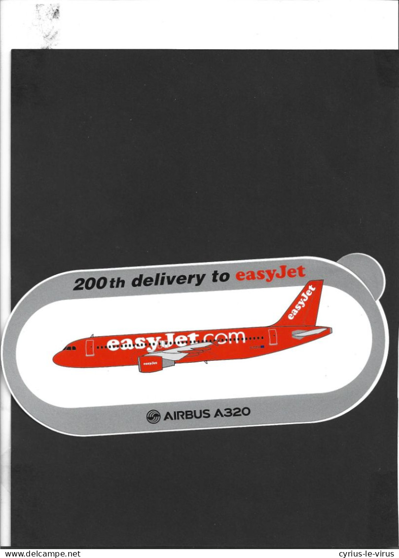 Autocollant  **  EasyJet  *** Airbus A320 - Stickers