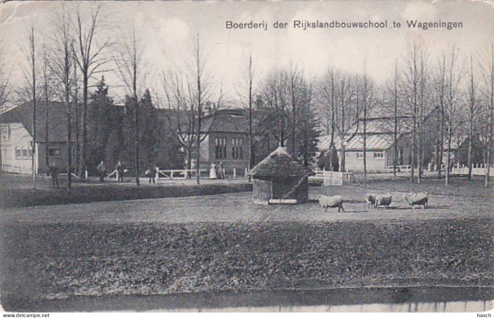 2603238Wageningen, Boerderij Der Rijkslandbouwschool Te Wageningen. (vouw Linksboven En Vouw Zie Kaart) - Wageningen