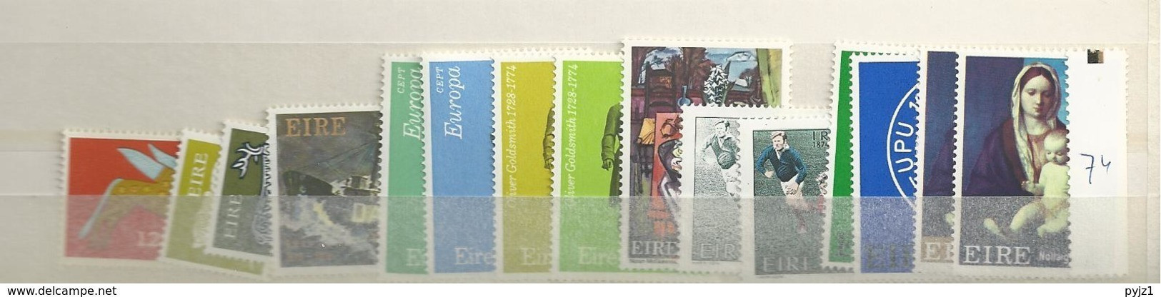 1974 MNH Ireland, Year Collection  Postfris** - Komplette Jahrgänge