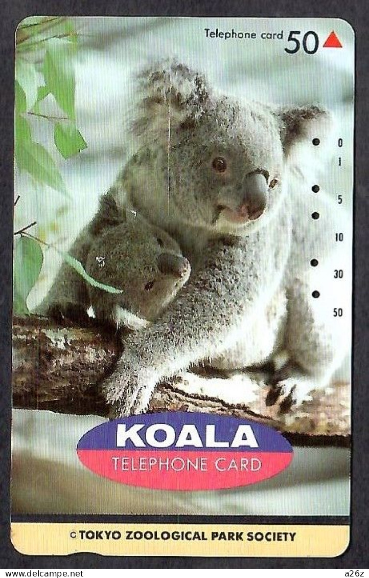 Japan 1V Koala Tokyo Zoological Park Society Used Card - Selva