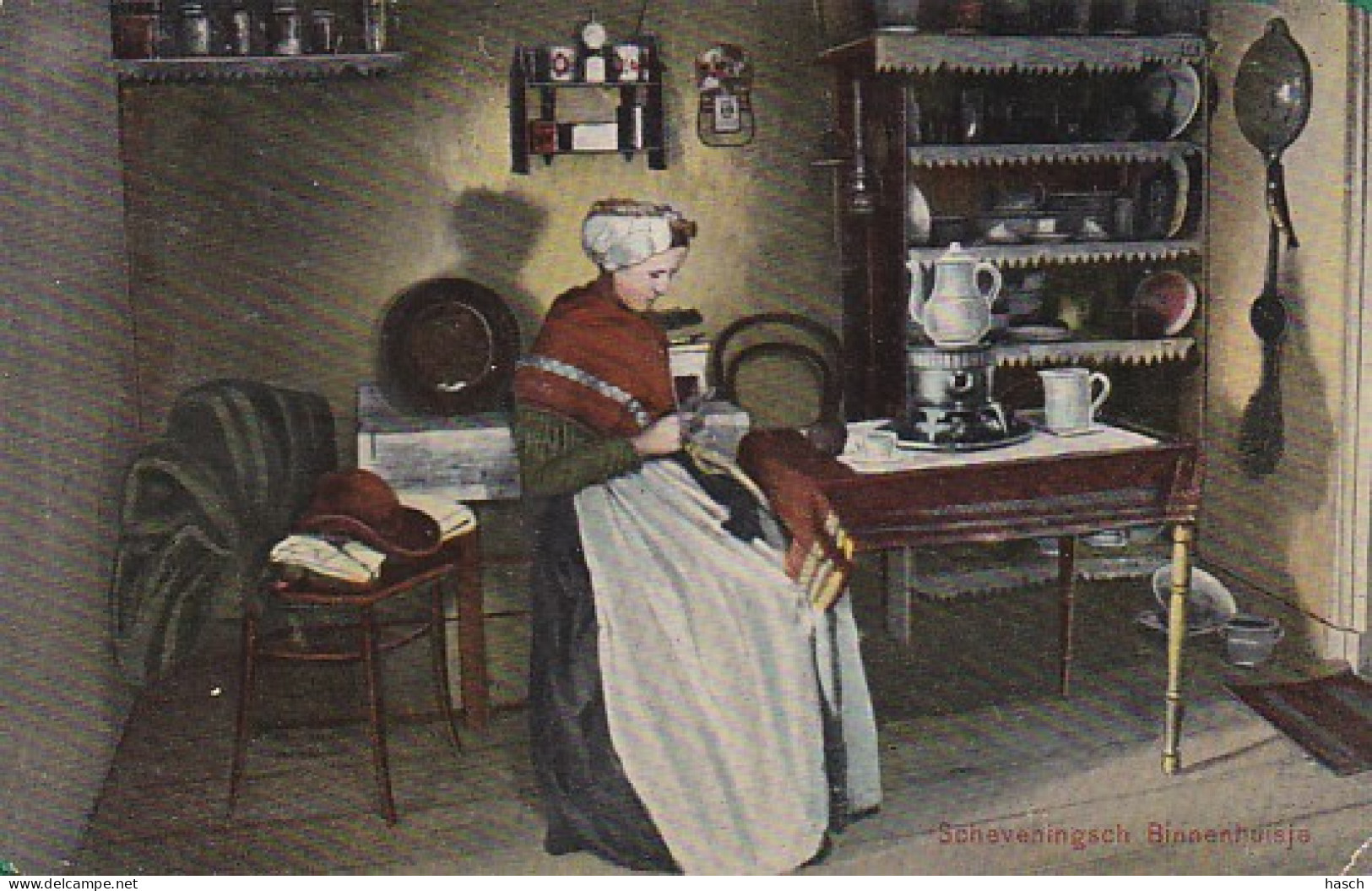 2603343Scheveningsche Binnenhuisje. Poststempel 1910 (zie Achterkant En Hoeken) - Scheveningen