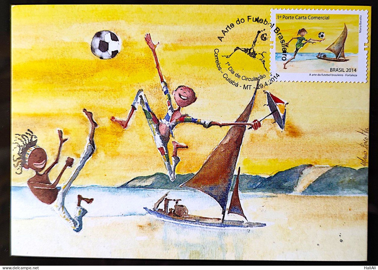 Brazil Maximo Postcard 290A World Cup Art of Football CBC MT