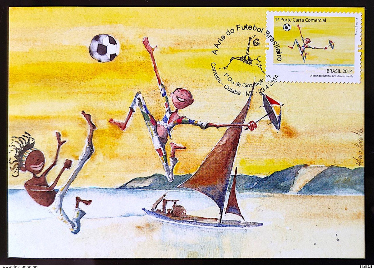 Brazil Maximo Postcard 290A World Cup Art of Football CBC MT