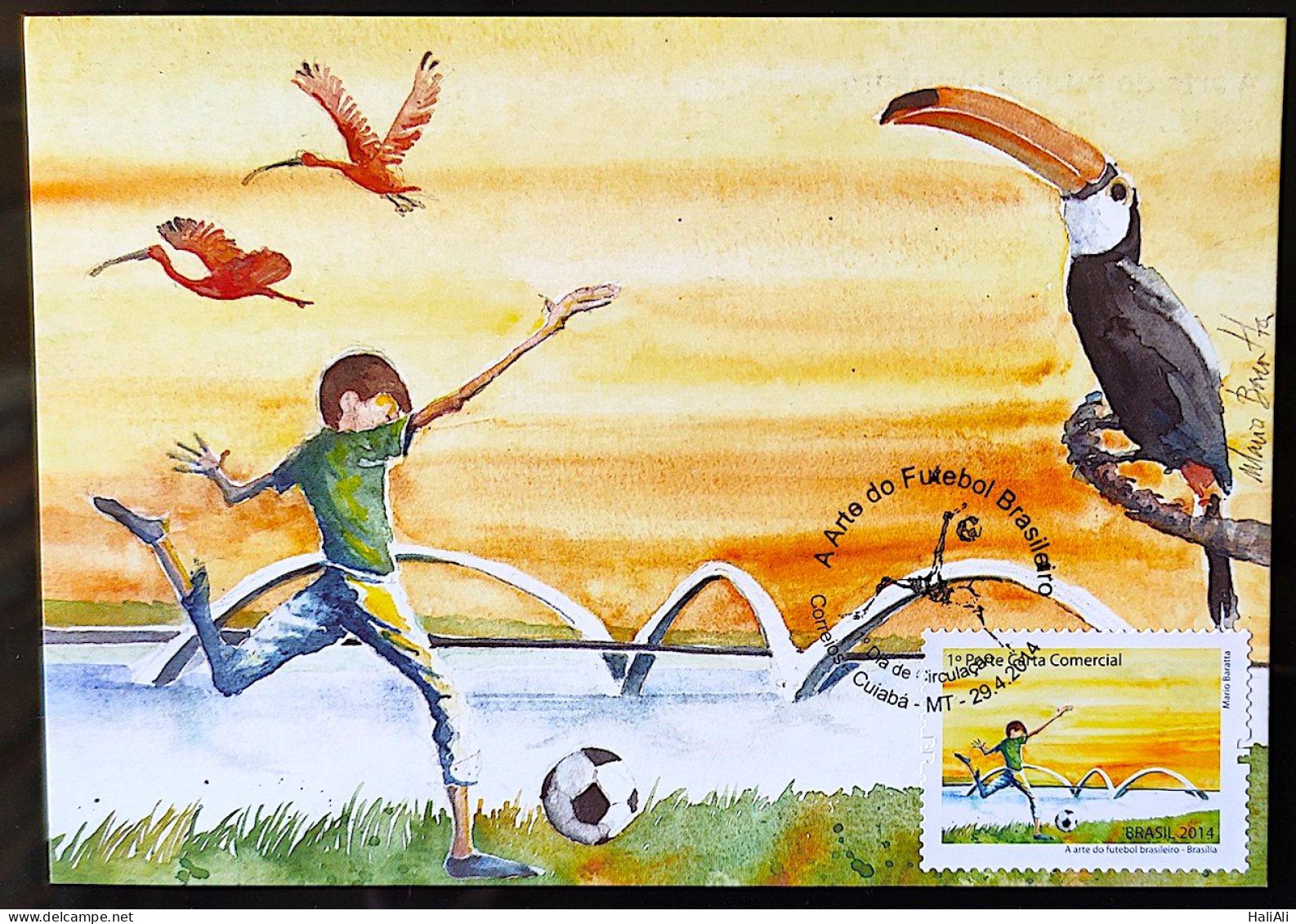 Brazil Maximo Postcard 290A World Cup Art of Football CBC MT