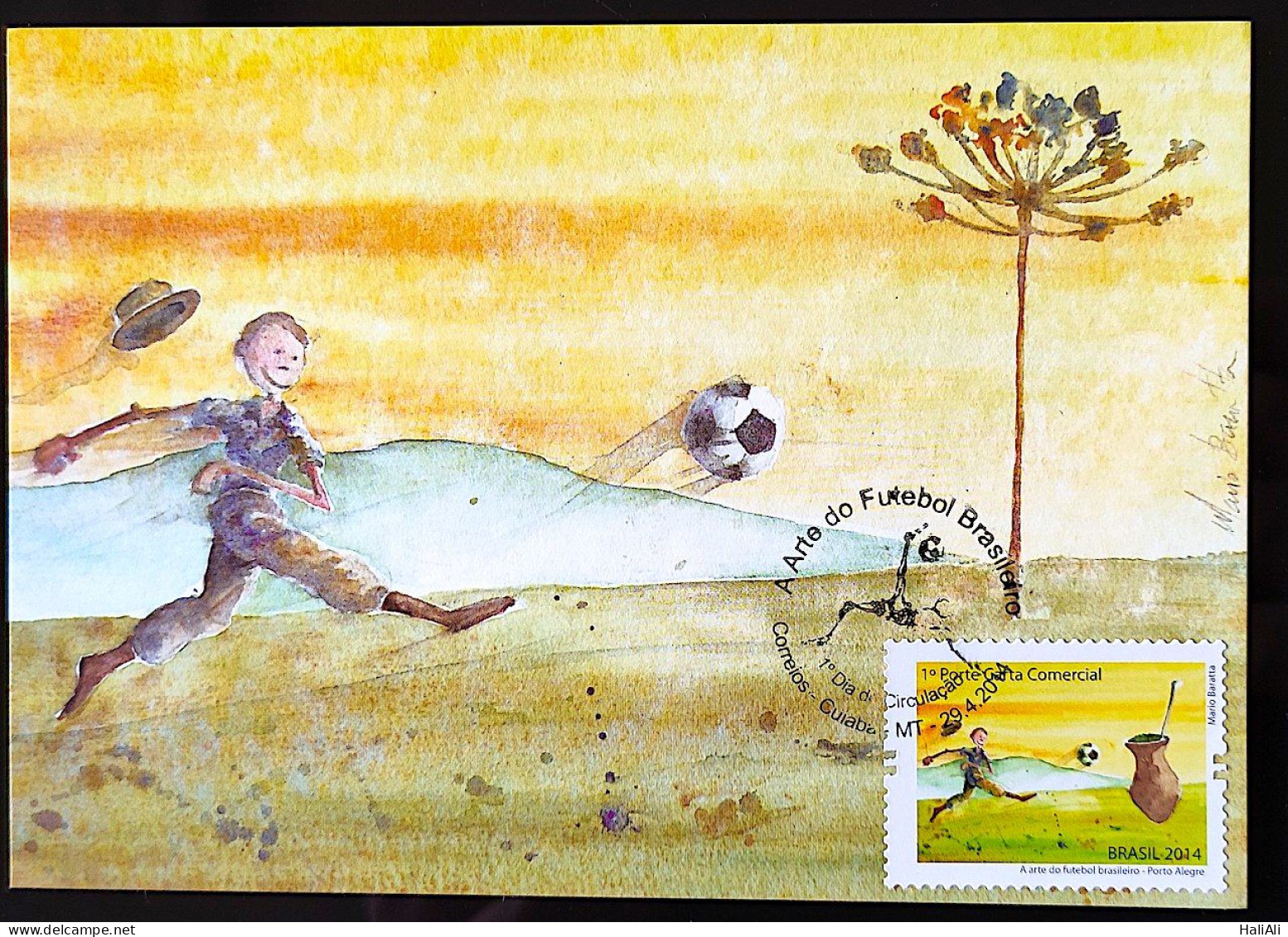 Brazil Maximo Postcard 290A World Cup Art of Football CBC MT