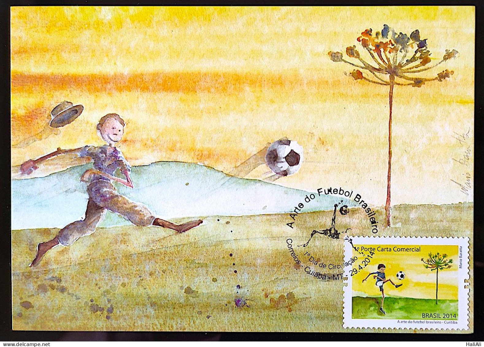 Brazil Maximo Postcard 290A World Cup Art of Football CBC MT
