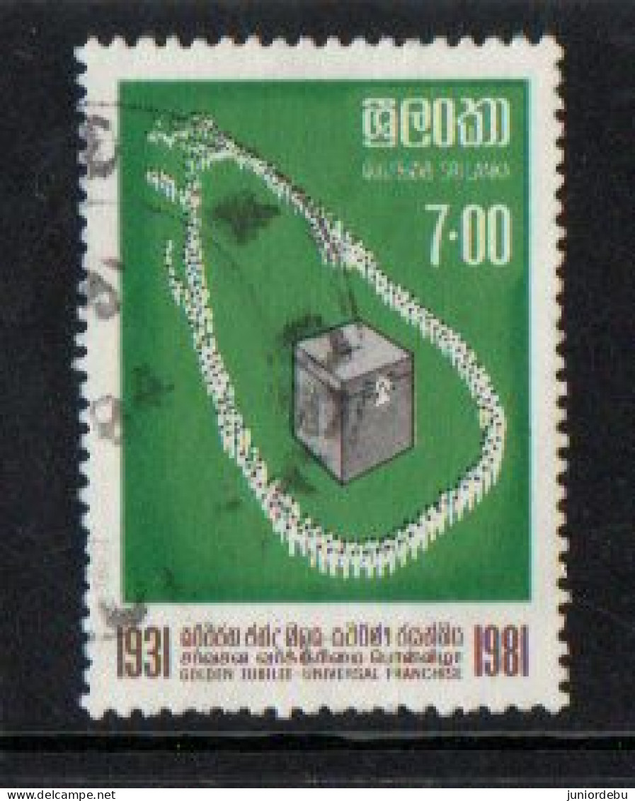 Sri Lanka - 1981 - The 50th Anniversary Of Universal Franchise - Used. ( Condition As Per Scan) - Sri Lanka (Ceylon) (1948-...)