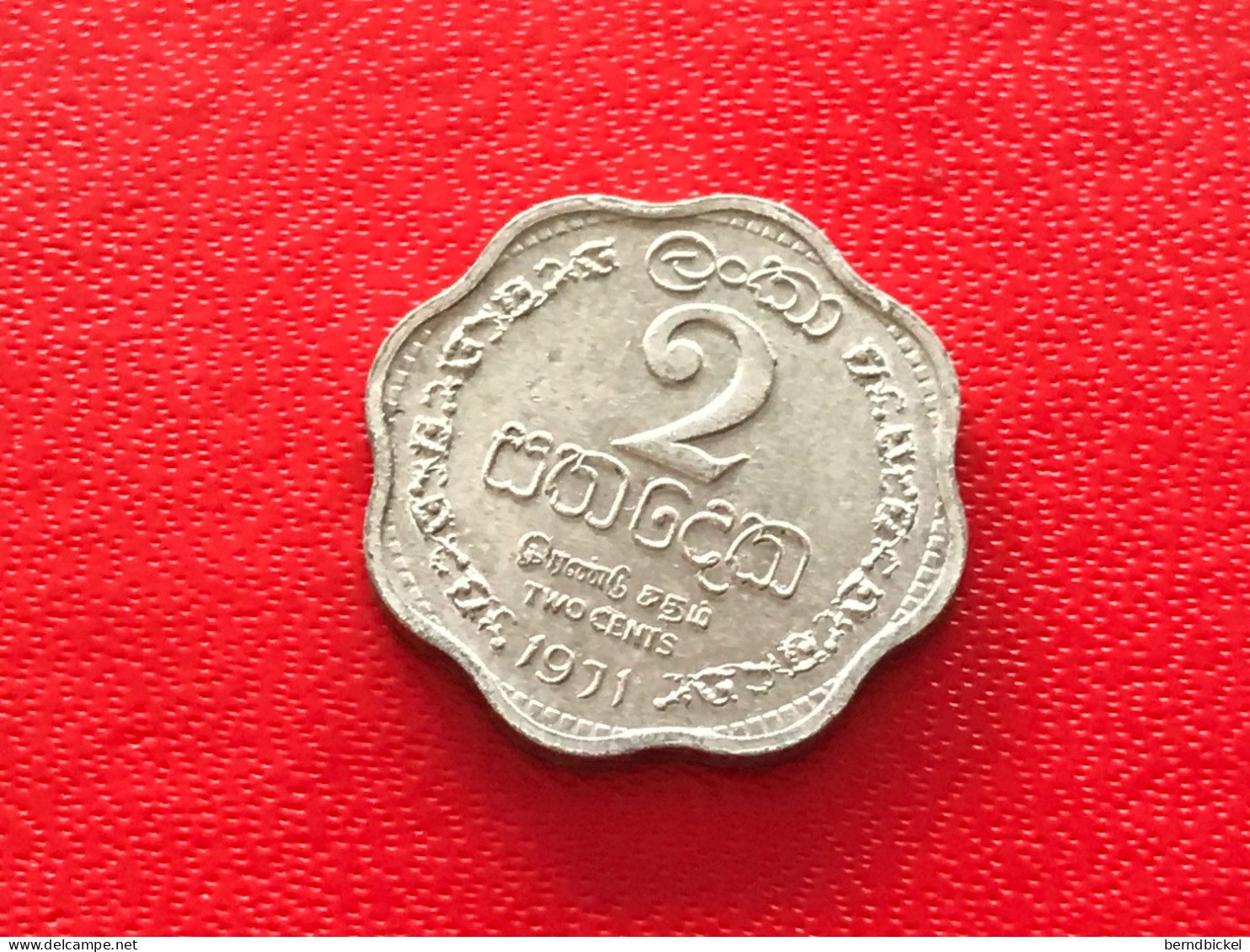 Münze Münzen Umlaufmünze Sri Lanka 2 Cents 1971 - Sri Lanka