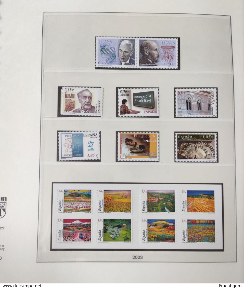 Spain 2000-2004 5 complete years MNH in Lindner album