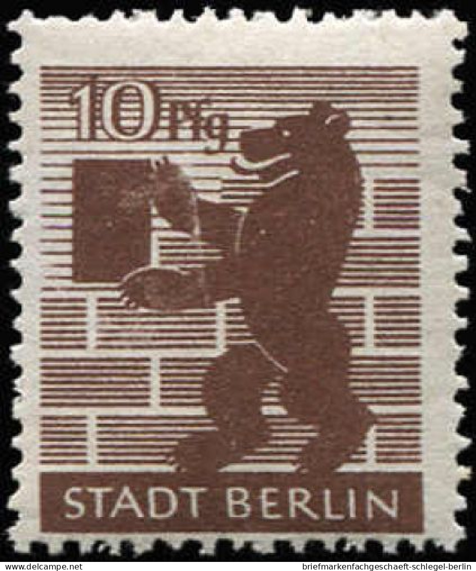 SBZ - Berlin Brandenburg, 1945, 4 Ac Wb Z, Postfrisch - Berlijn & Brandenburg
