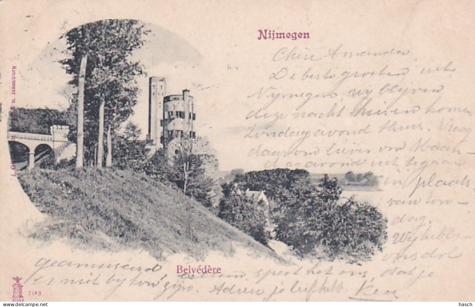 2603446Nijmegen, Belvédère. (poststempel 1901 - Nijmegen