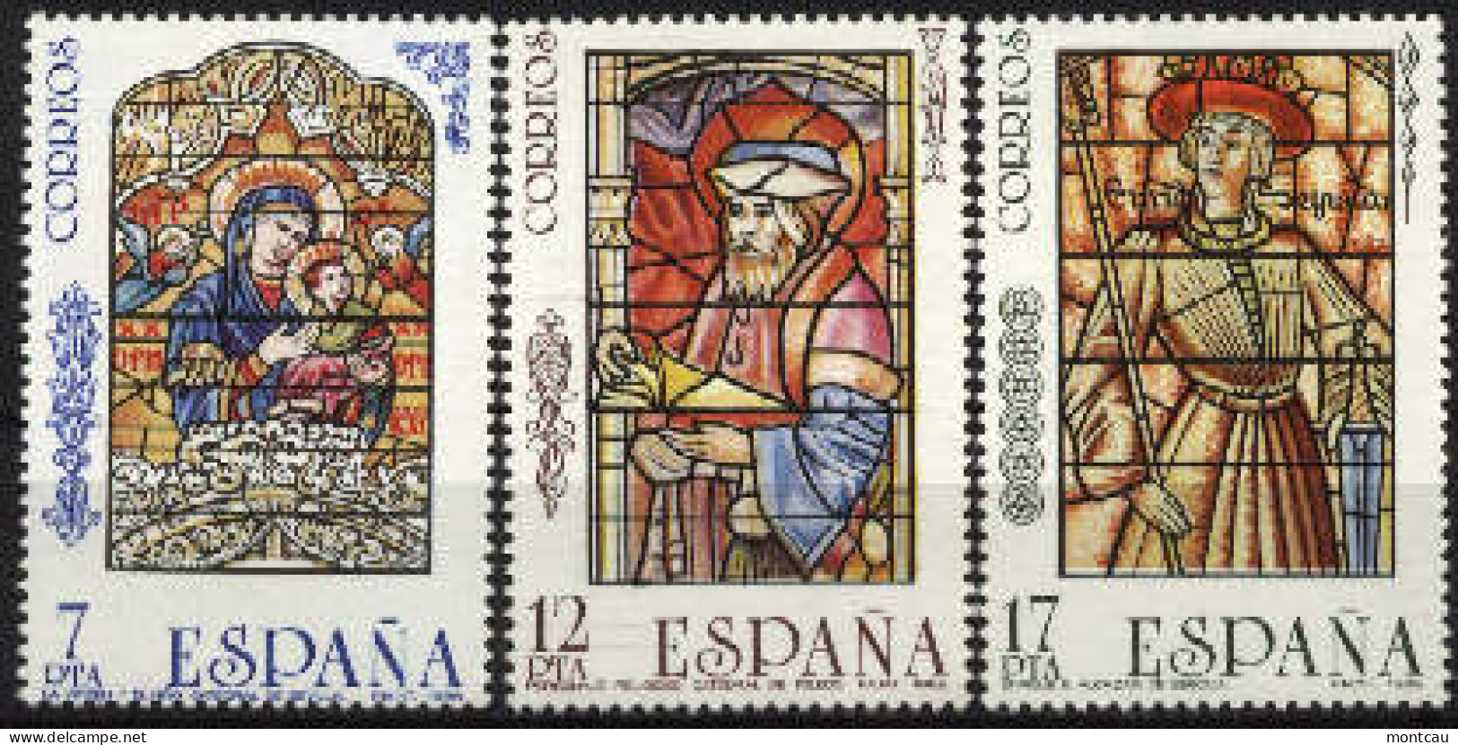 Spain 1985 - Vidrieras Ed 2815-17 (**) - Vidrios Y Vitrales