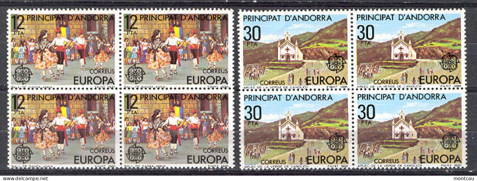 Andorra - 1981, Europa E=140-41 S=126-27 (**) Bl - 1981