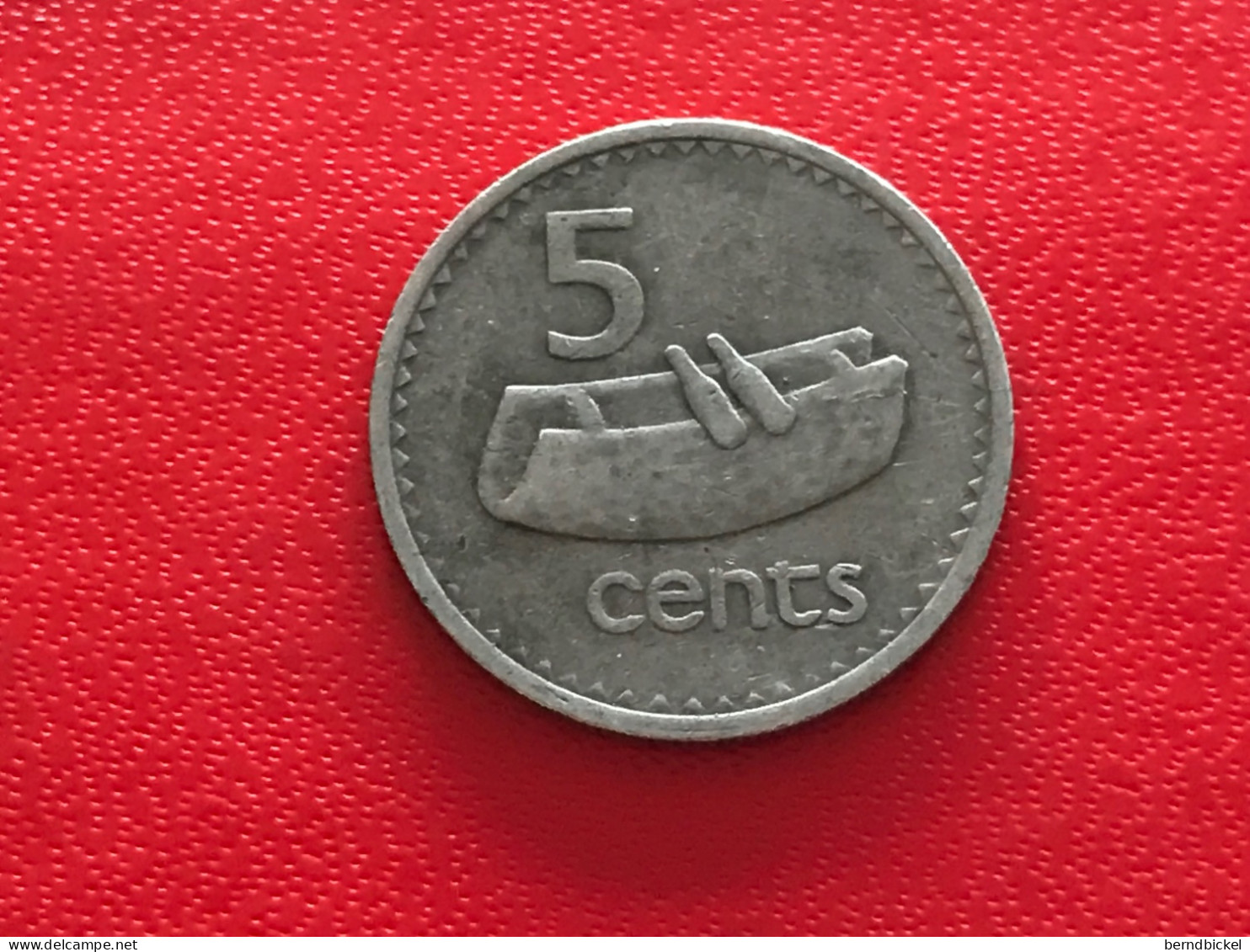 Münze Münzen Umlaufmünze Fiji 5 Cents 1976 - Fidji