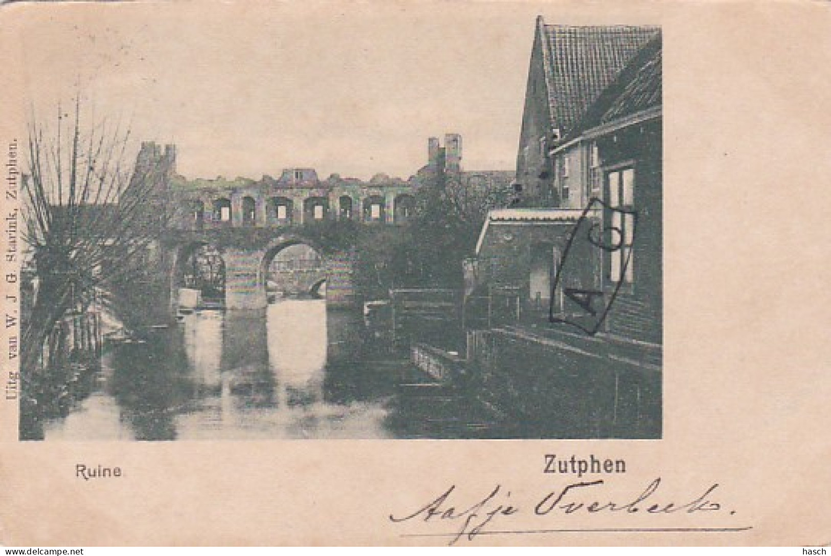 2603533Zutphen, Ruine. (poststempel 1900) . (kleine Vouwen In De Hoeken) - Zutphen