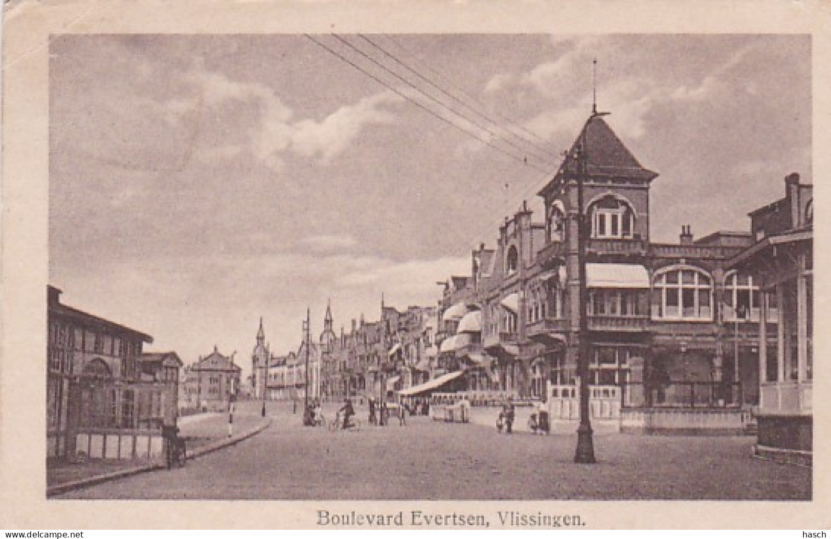 2603555Vlissingen, Boulevard Evertsen – 1920.(vouwen In De Hoeken) - Vlissingen